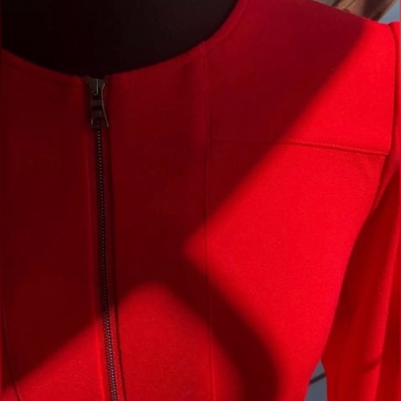 Red zip up blouse - Picture 2 of 8